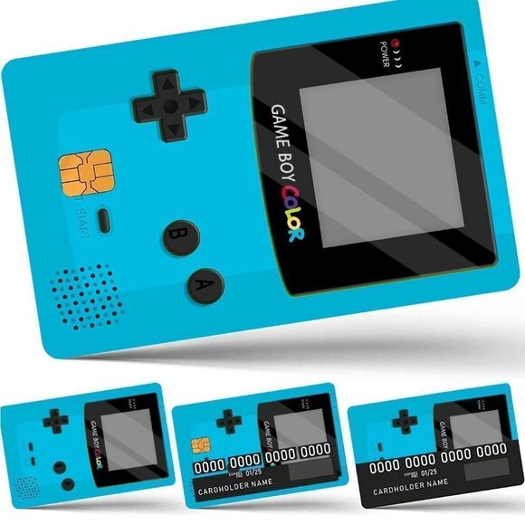 NWT New Four (4) Piece Game Boy Color Vinyl Card Skin Sticker Waterproof Protect - Picture 1 of 10